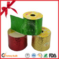 Metallic Plaid Ribbon Roll for Helloween Decoration